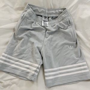 ADIDAS baby blue mid length shorts